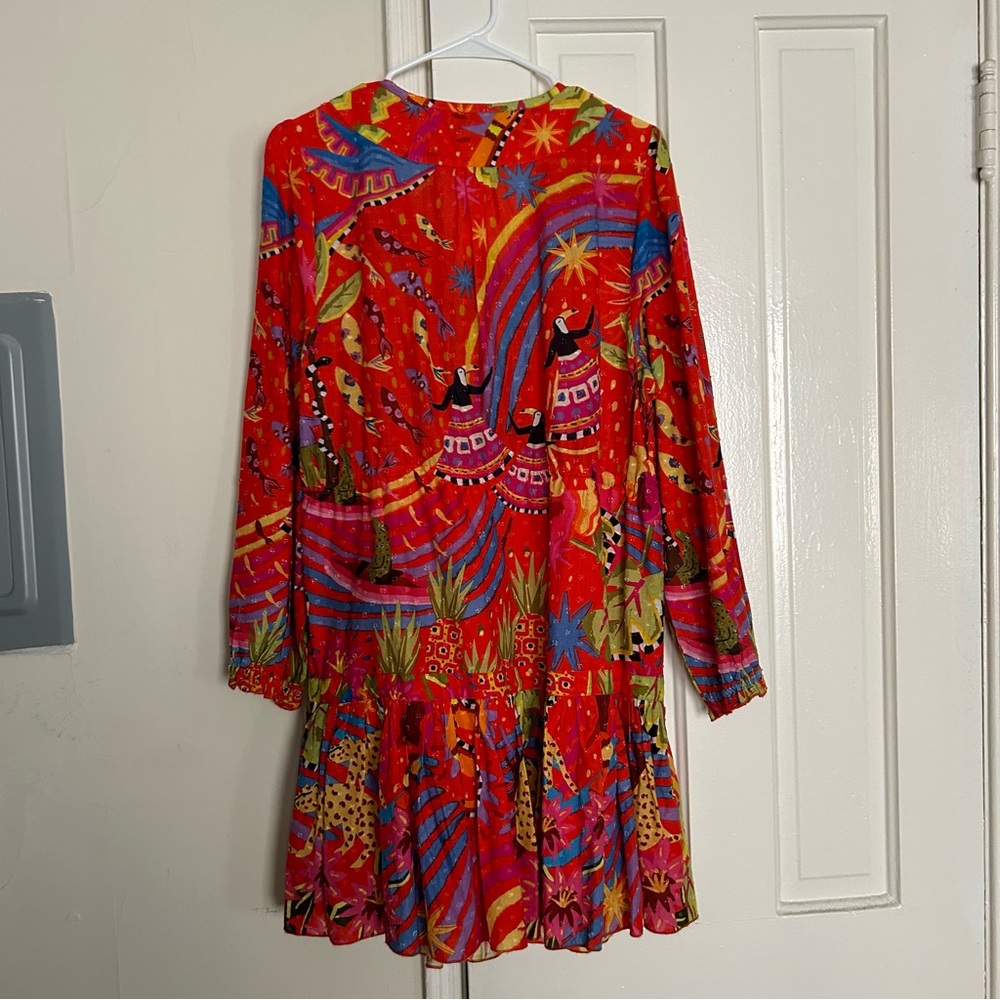 Farm Rio Magic Forest Mini Dress, L - Picture 5 of 10